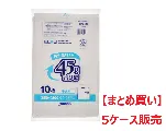 【まとめ買い】ジャパックス　環境袋策 45L RYC44 半透明 10枚×60冊入【5ケース】