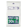 ジャパックス　手付きポリ袋シリーズ マチ付き 30L ON03 白半透明 50枚×25冊