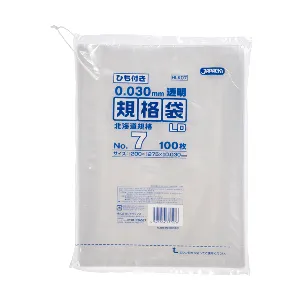 ジャパックス　LD規格袋 北海道 HLK07 透明 100枚x10冊×6箱入-1