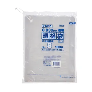ジャパックス　LD規格袋 北海道 HLK08 透明 100枚x10冊×6箱入-1