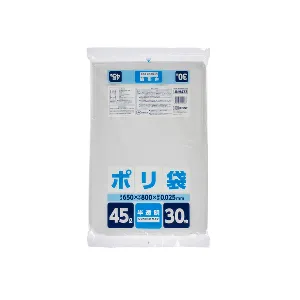 ジャパックス　家庭向けポリ袋 45L JNH433 半透明 30枚×20冊入-1