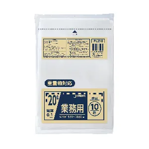 ジャパックス　重量物対応　容量20L PL210 透明 0.1m厚 10枚×20冊入-1