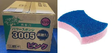 3M　パワースポンジ No.3005 ピンク 10個入-1