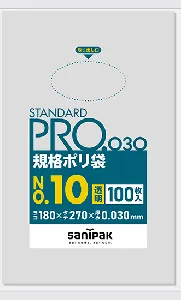 日本サニパック　規格ポリ袋 L-10 透明 100枚×30冊-1