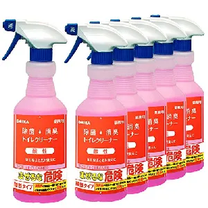 ダイカ 除菌消臭トイレクリーナー 酸性 500ml×6本(専用泡スプレー付き)-1