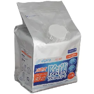 小津産業　高濃度アルコールシートAL80　詰替え用 400枚入x6袋-1