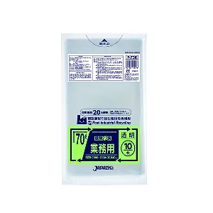 ジャパックス　環境袋策　70L P-73R　透明 10枚×40冊入-1