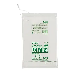 ジャパックス　LD規格袋 ひも付き KU10 透明 100枚×10冊×6箱入-1