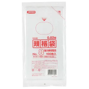 ジャパックス　LD規格袋 KN08 透明 100枚×10冊×16箱入-1