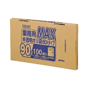 ジャパックス　MAXシリーズ 90L SB98 半透明 100枚×6箱-1