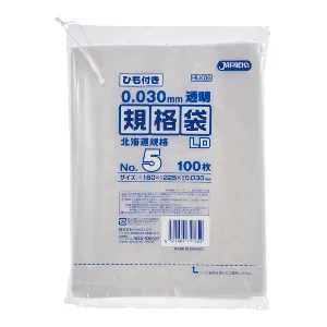 ジャパックス　LD規格袋 北海道 HLK05 透明 100枚x10冊×10箱入-1